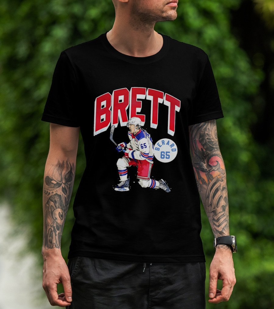 Brett Berard 65 New York Rangers Hockey T-Shirt