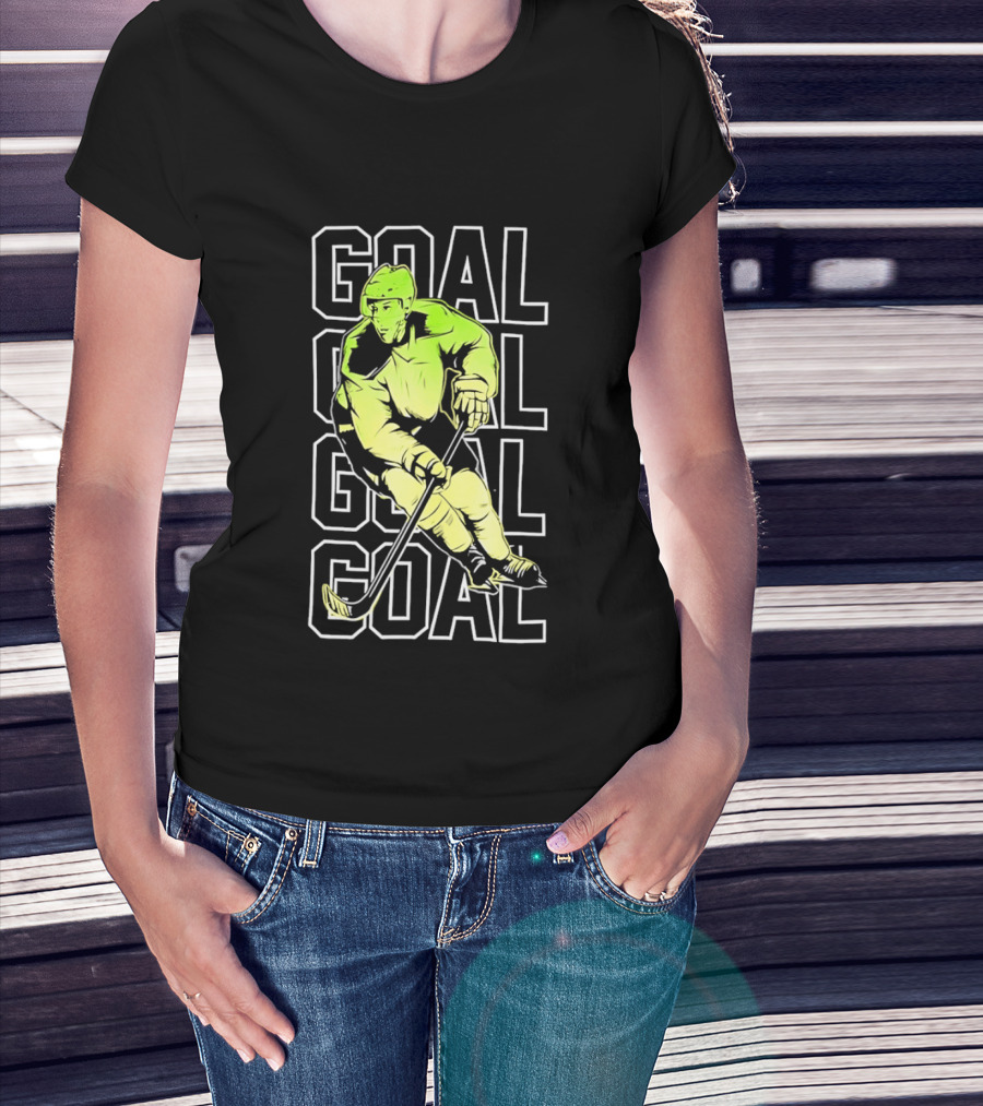 Goal Classic Black Hockey Player Energy T-Shirt