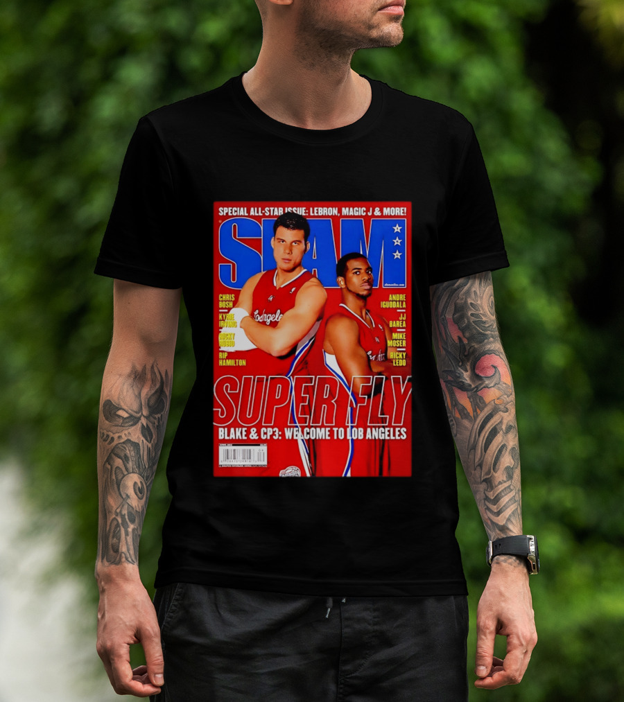 SLAM Magazine Super Fly Blake Griffin Chris Paul Welcome To Lob Angeles T-Shirt