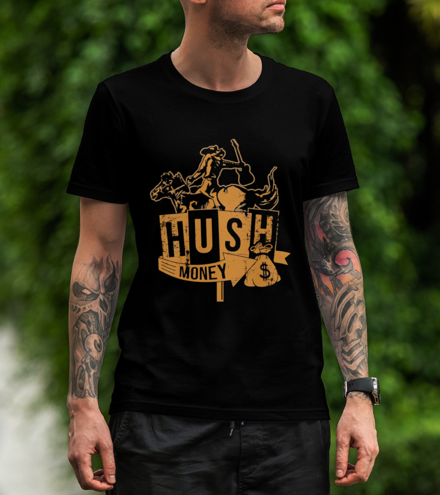 Hush Money Cowboy Horse Dollar Sign Bag T-Shirt