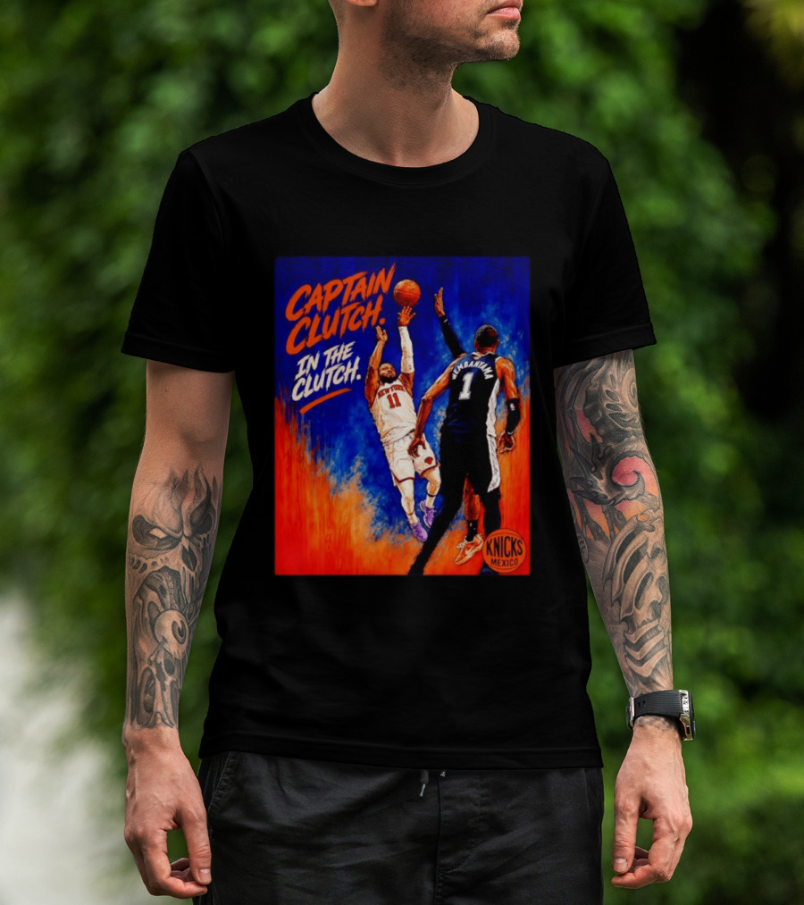 Captain Clutch Jalen Brunson Vs Victor Wembanyama Knicks Basketball Mexico T-Shirt