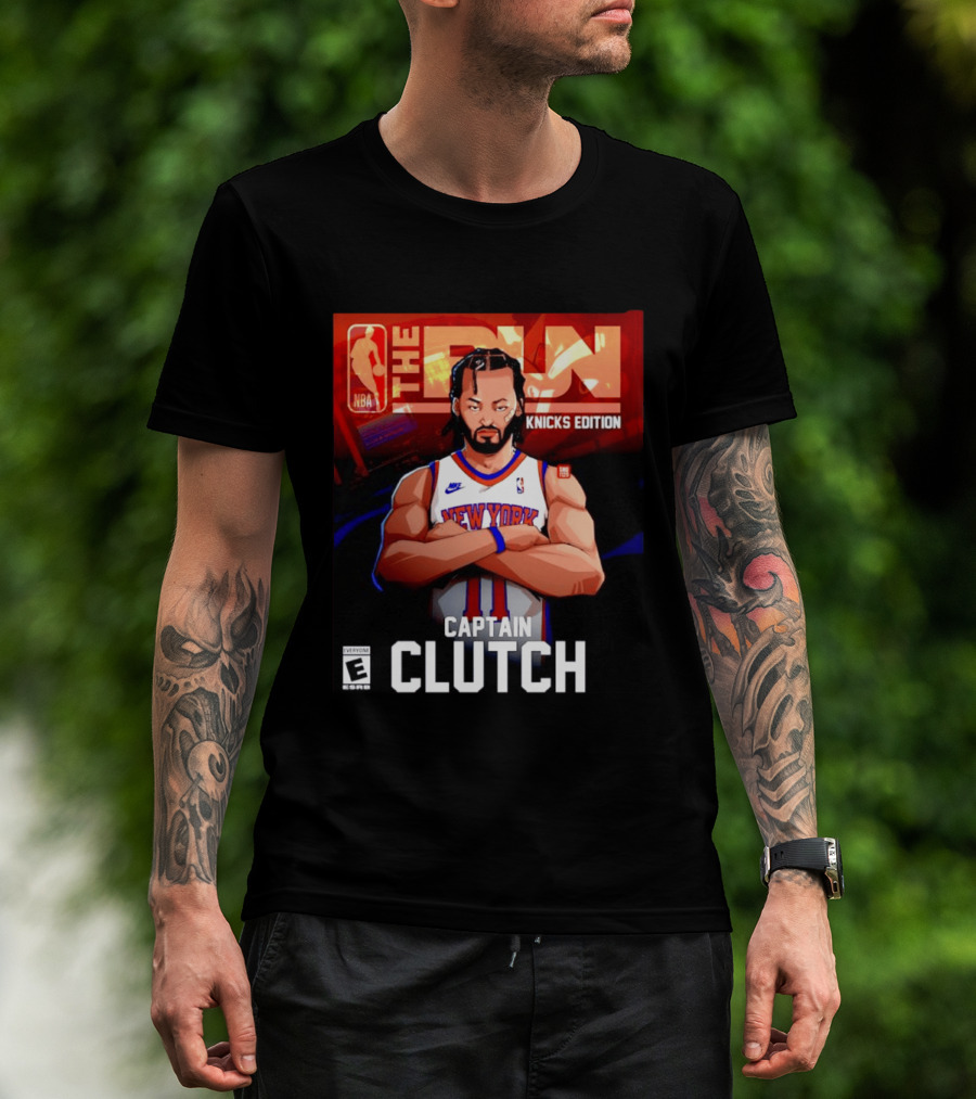 Jalen Brunson New York Knicks Edition The Run Captain Clutch NBA T-Shirt