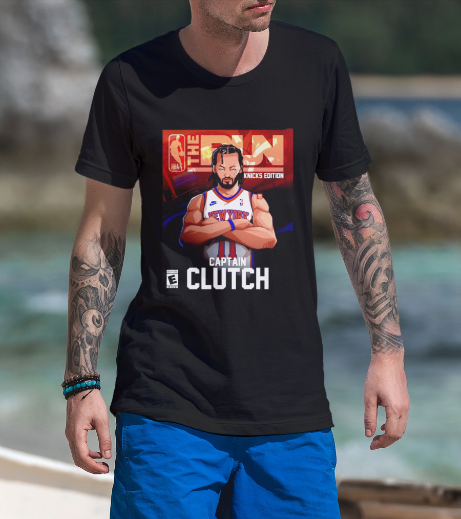 Jalen Brunson New York Knicks Edition The Run Captain Clutch NBA T-Shirt