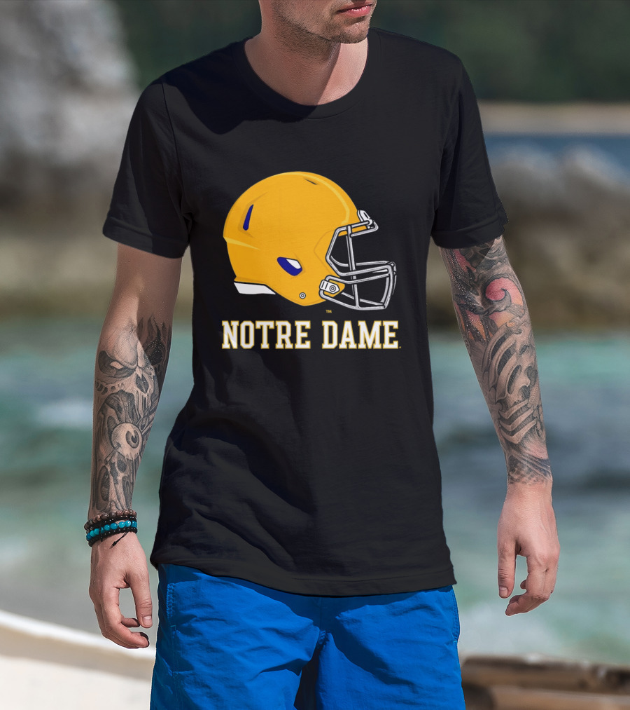Notre Dame Fighting Irish Football Helmet T-Shirt