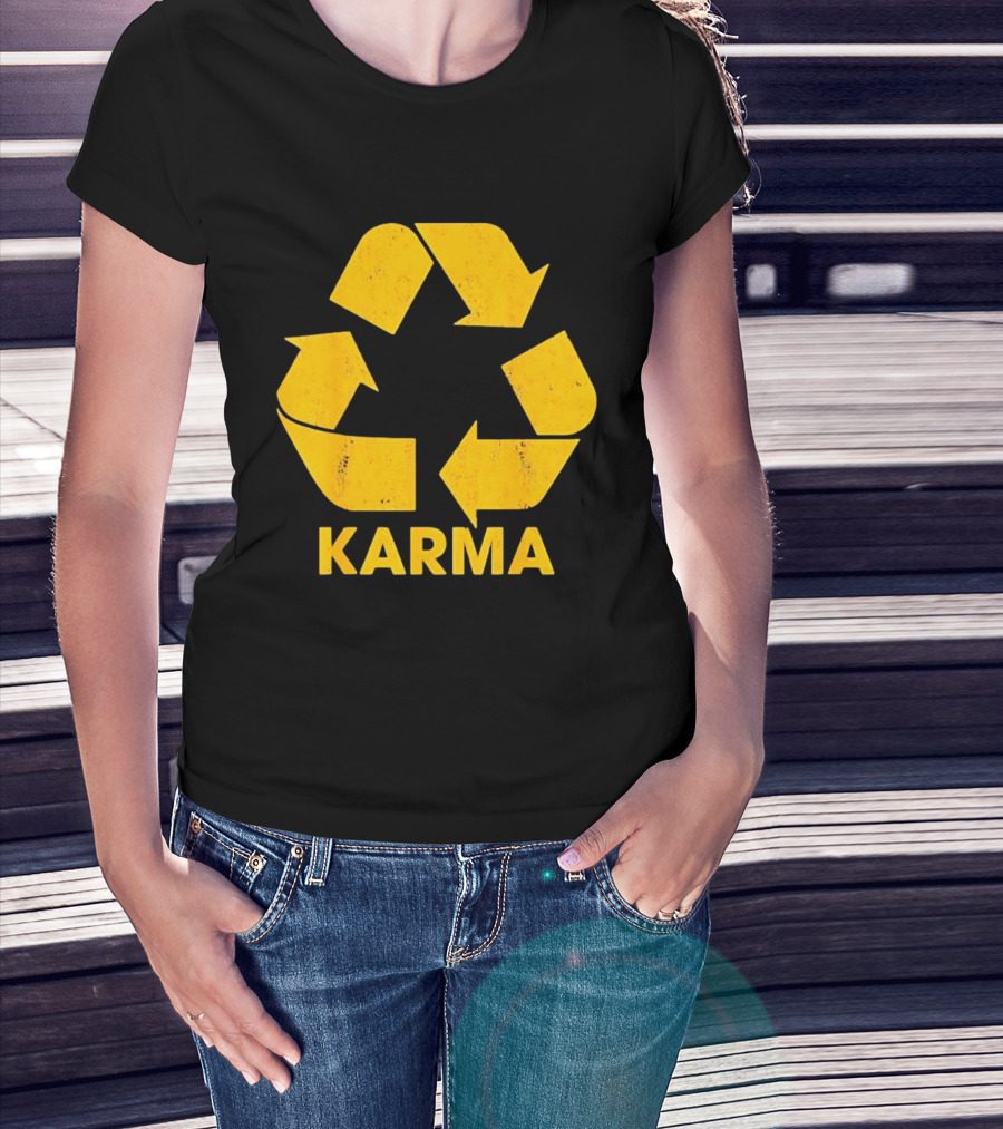 Karma Recycle Symbol Philosophy Motivational Concept T-Shirt