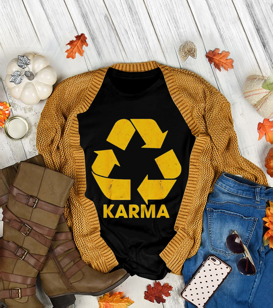 Karma Recycle Symbol Philosophy Motivational Concept T-Shirt