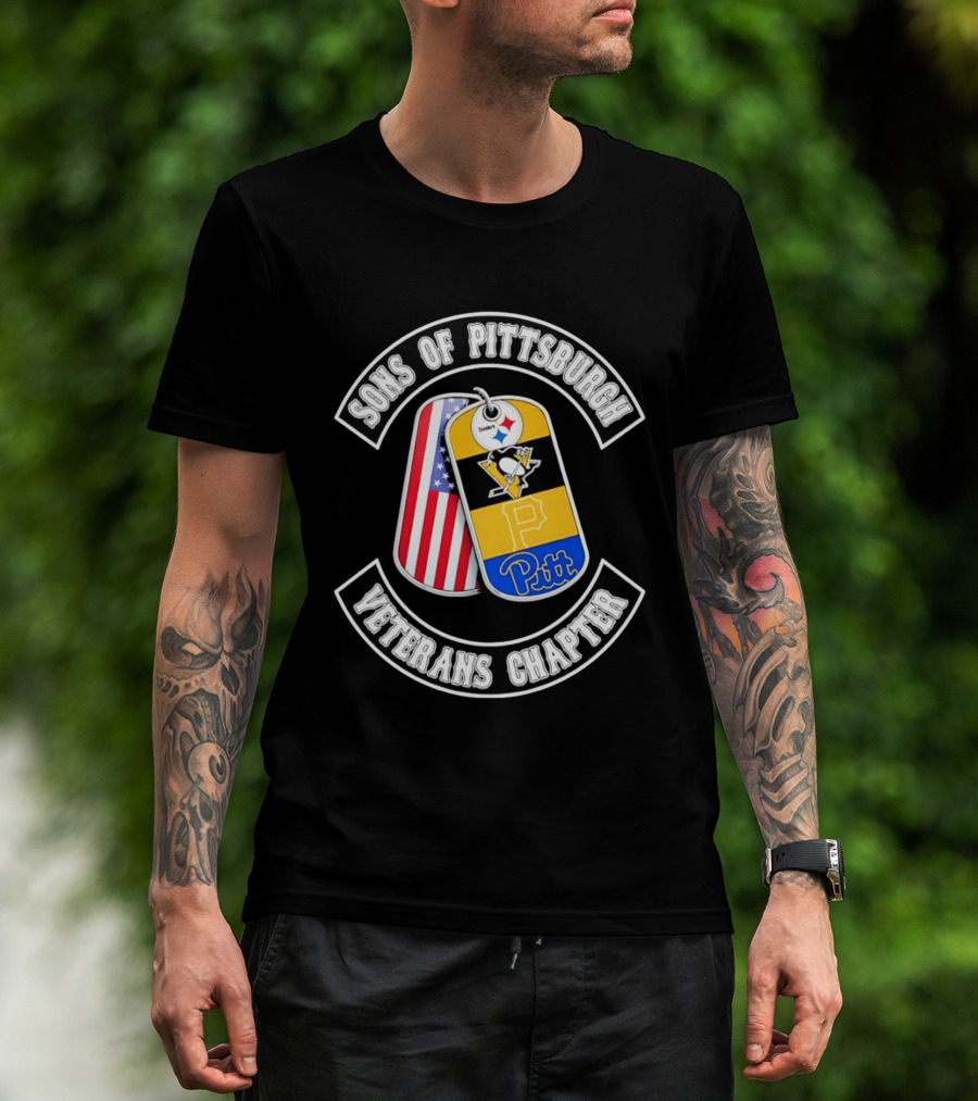 Sons Of Pittsburgh Steelers Penguins Pirates Pitt Veterans Chapter T-Shirt