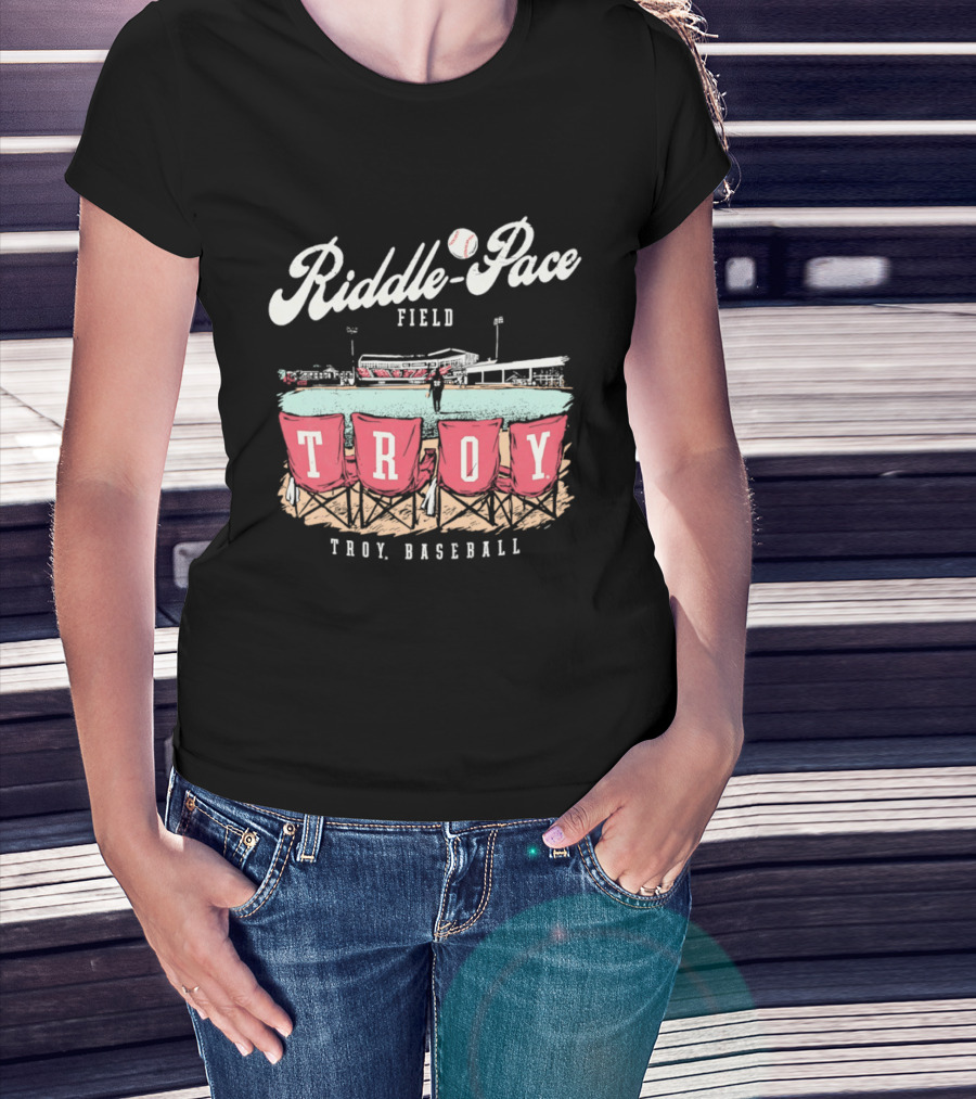 Riddle Pace Field Troy Baseball Troy University Team T-Shirt