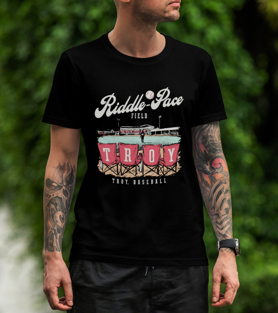 Riddle Pace Field Troy Baseball Troy University Team T-Shirt