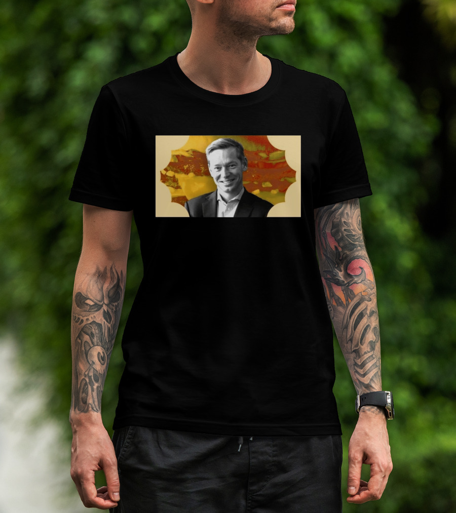 McDonald's CEO Chris Kempczinski Portrait Golden Arch T-Shirt