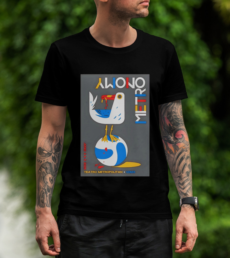 Teatro Metropolitan CDMX Junio 4 5 2026 Metronomy Event Bird T-Shirt