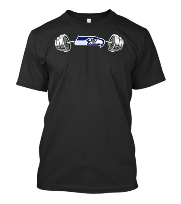Seattle Seahawks Strength Gym Workout Barbell T-Shirt