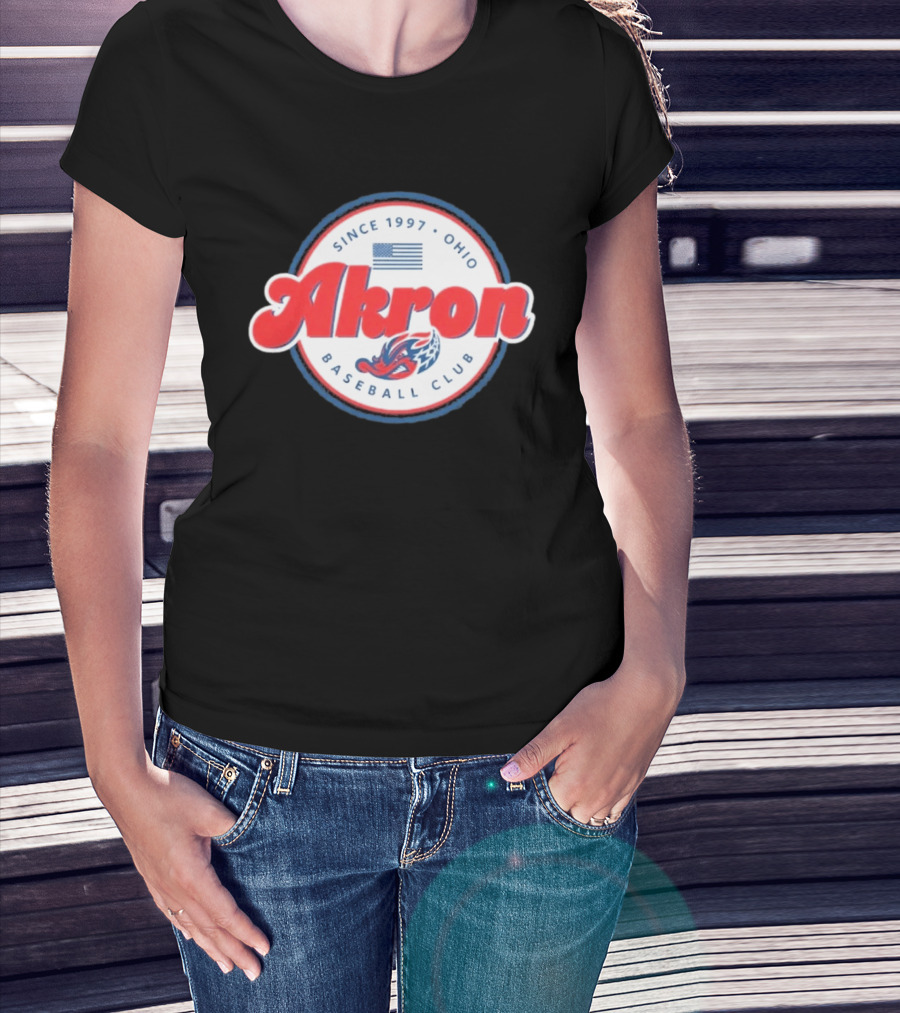 Since 1997 Akron Ohio Baseball Club USA Flag T-Shirt