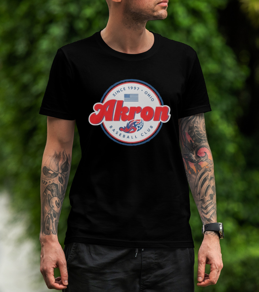 Since 1997 Akron Ohio Baseball Club USA Flag T-Shirt
