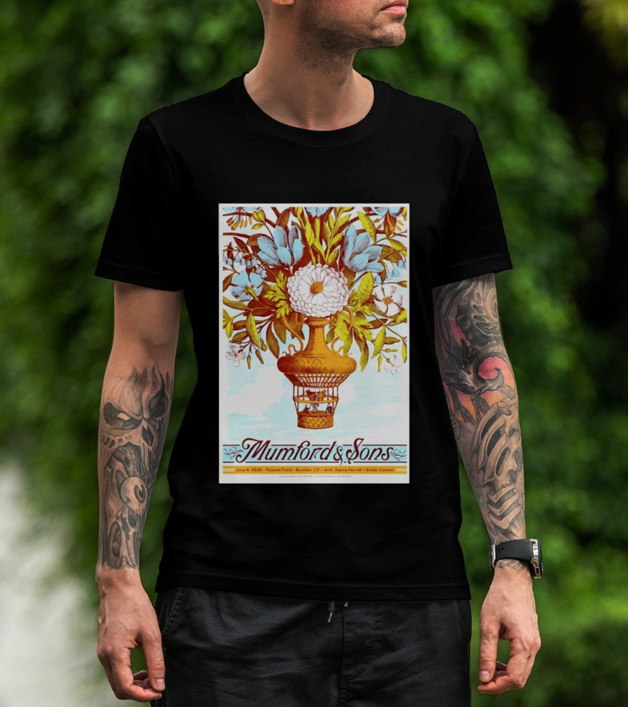 Mumford And Sons Folsom Field Boulder CO June 6 2026 Sierra Ferrell Dylan Gossett Concert T-Shirt