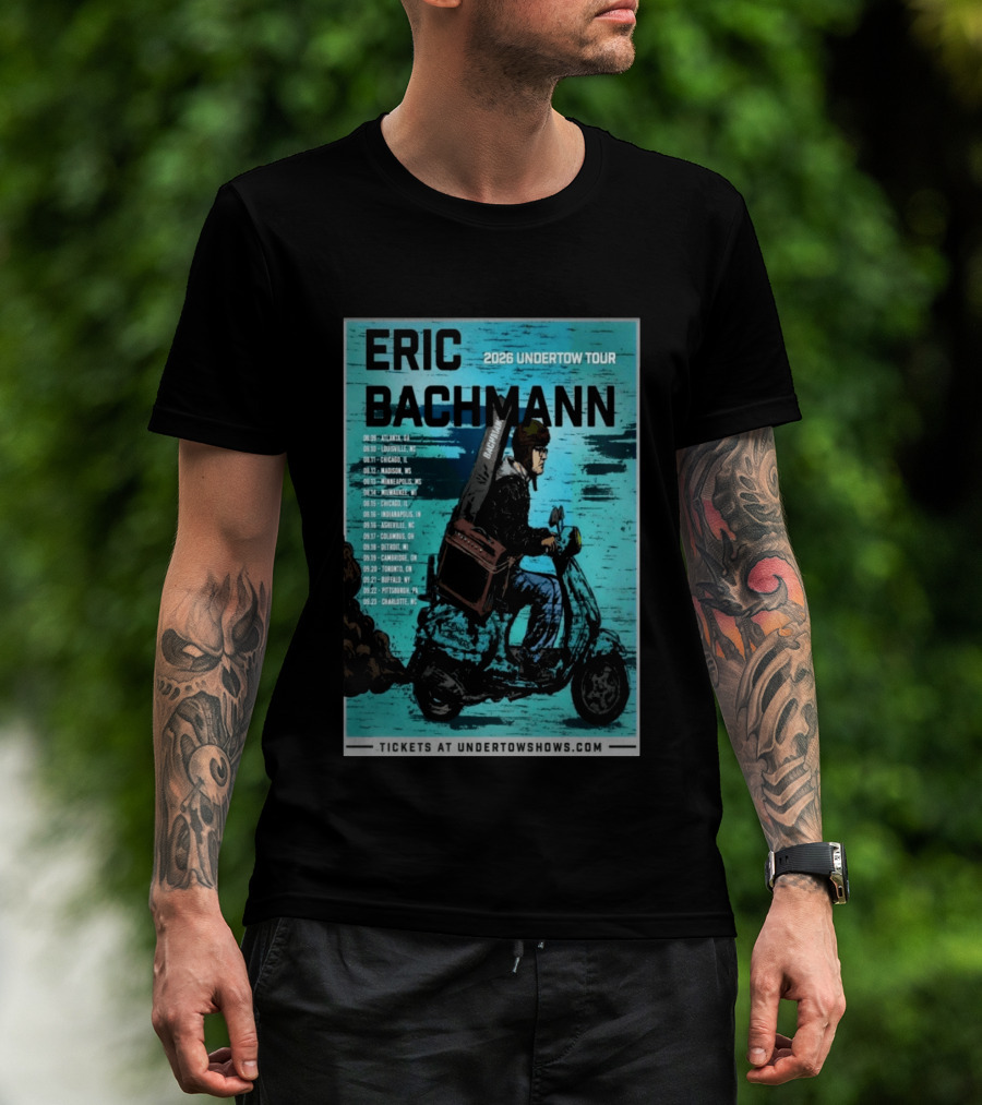 Eric Bachmann 2026 Undertow Tour With Dates And Cities T-Shirt