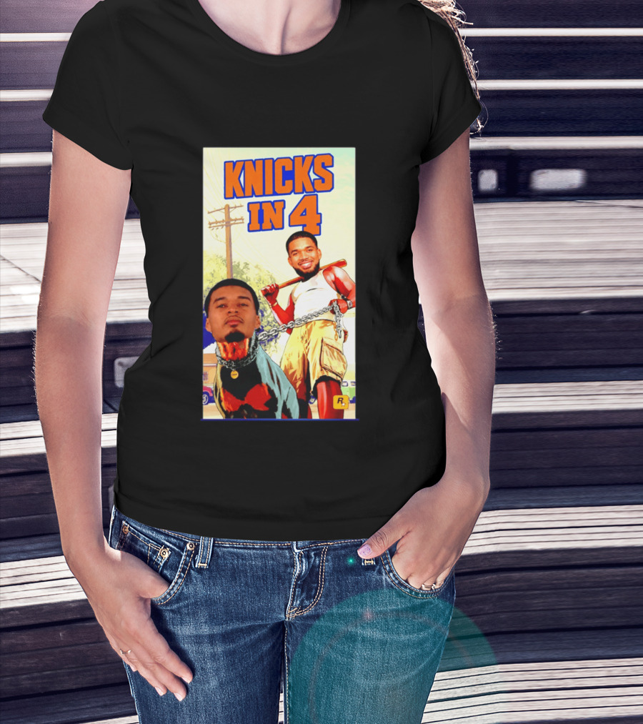 New York Knicks Knicks In 4 GTA V Meme San Antonio Spurs T-Shirt