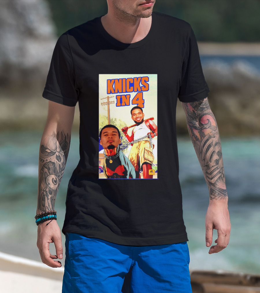 New York Knicks Knicks In 4 GTA V Meme San Antonio Spurs T-Shirt