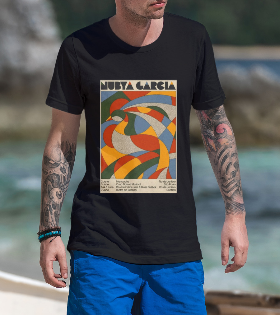 Nubya Garcia 2026 Brazil Tour Manouche Jazz Blues Festival Rio São Paulo Curitiba T-Shirt