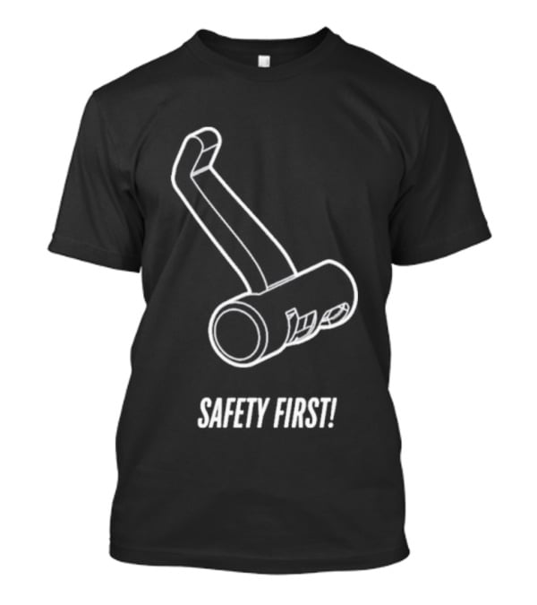 Safety First Bike Lock Sketch T-Shirt