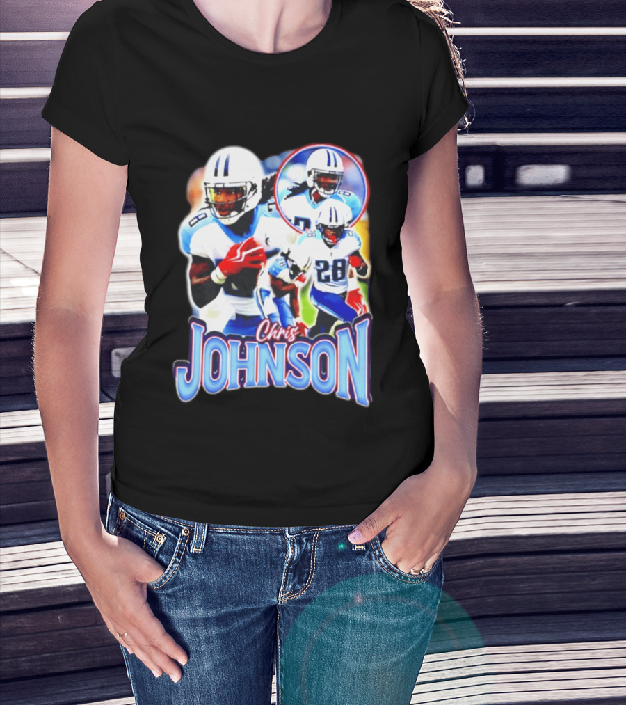Chris Johnson Tennessee Titans 28 Vintage Style Retro Bootleg T-Shirt