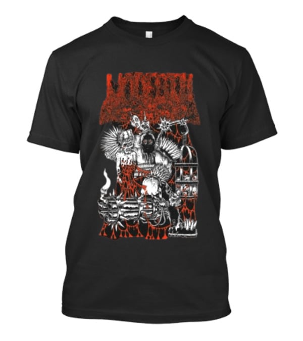 Undeath Metal Shop Grim Zombie Horror Red Black T-Shirt