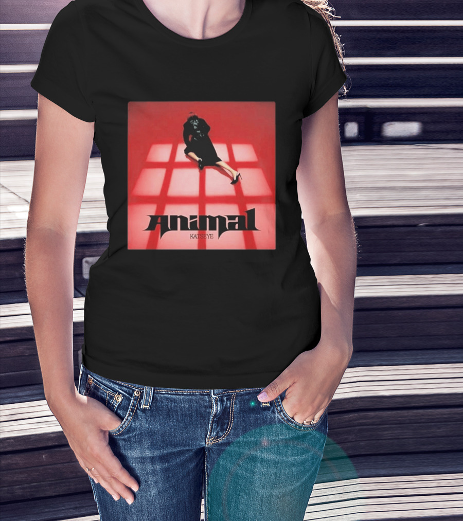 Katseye Animal Red Grid Aesthetic T-Shirt