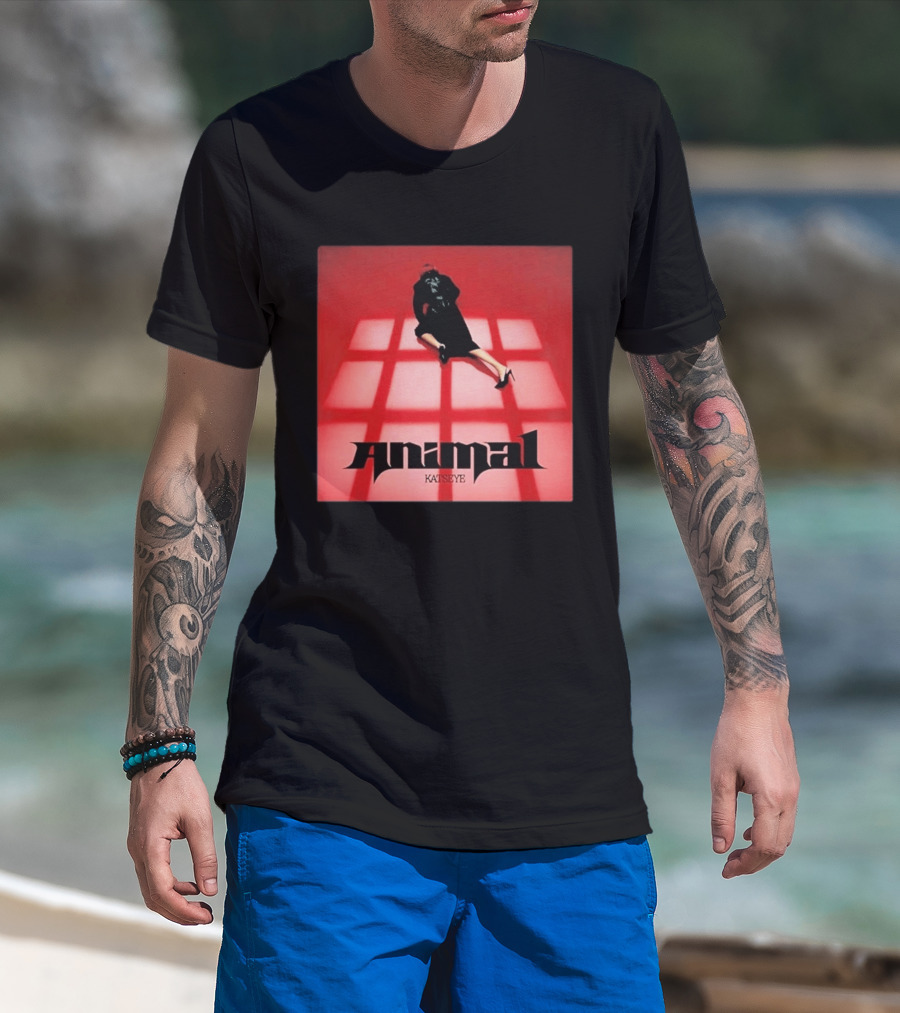 Katseye Animal Red Grid Aesthetic T-Shirt