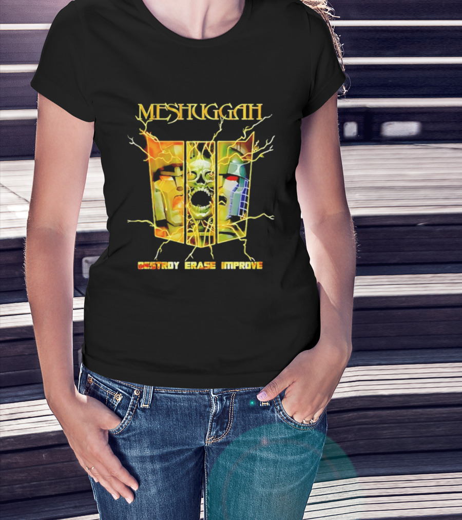 Meshuggah Destroy Erase Improve Skull T-Shirt