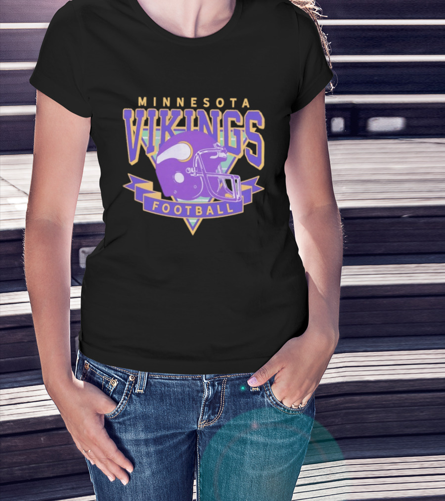 Minnesota Vikings Helmet Football T-Shirt
