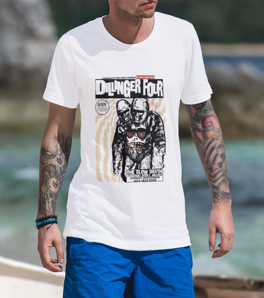 Dillinger Four X Ray Arcade The Slow Death 07 19 2026 Cudahy WI T-Shirt