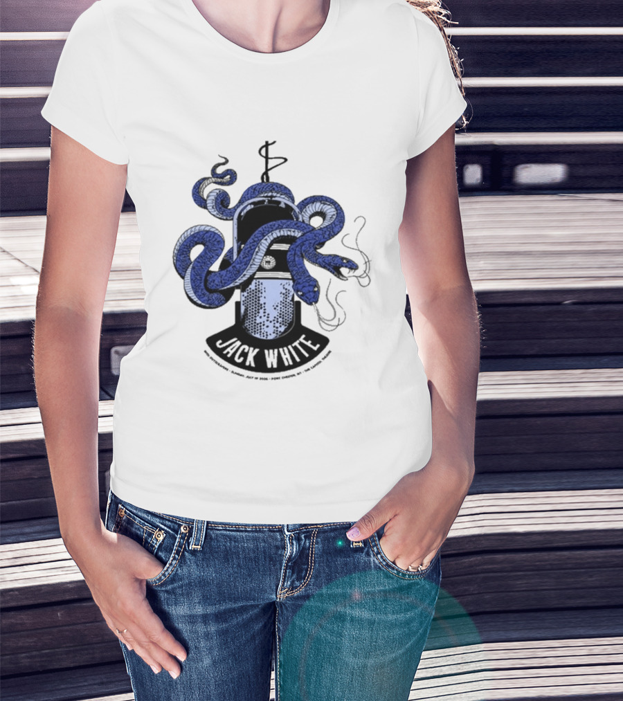 Jack White Chester New York 2026 Event Snake Wrapped Microphone T-Shirt