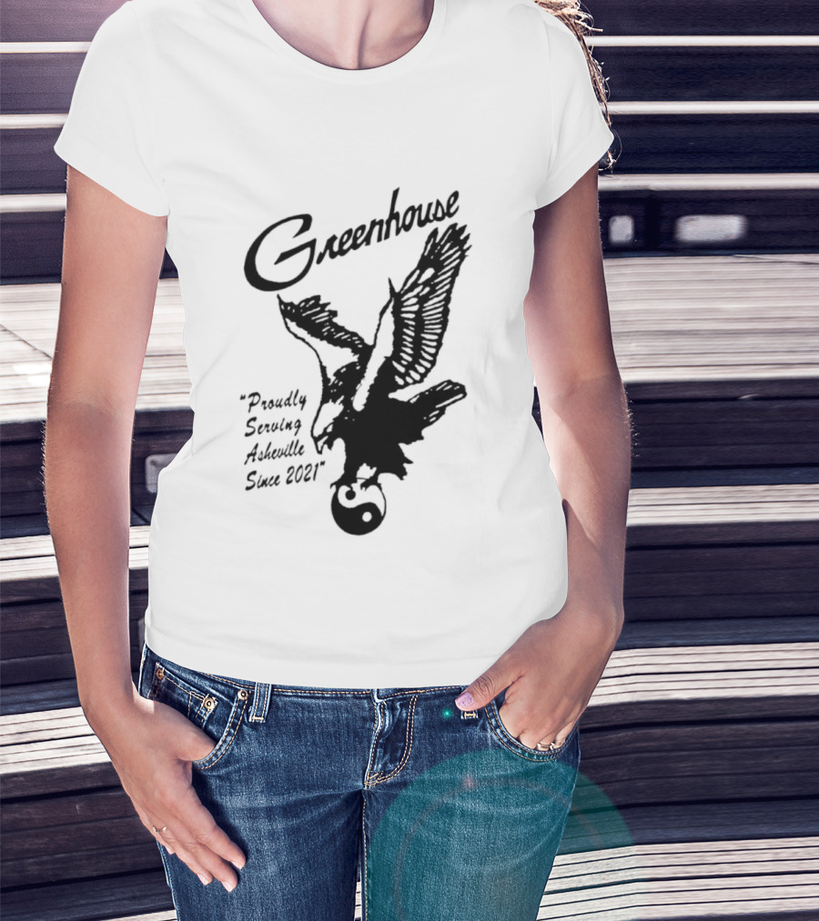 Greenhouse Proudly Serving Asheville Since 2021 Eagle Motif T-Shirt