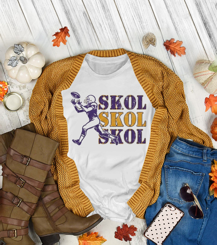 Skol Skol Skol Minnesota Vikings Football Fan T-Shirt
