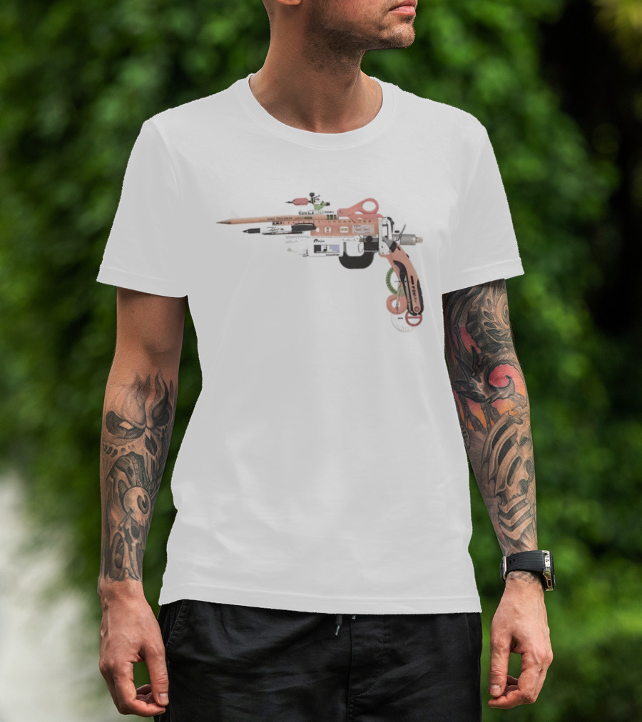 School Office Supplies Gun T-Shirt