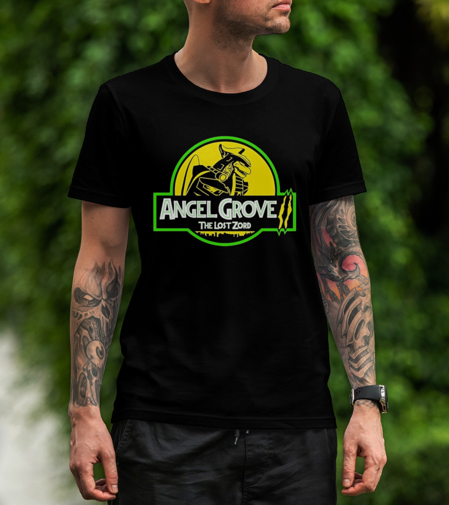 Angel Grove The Lost Zord Dinosaur Robot T-Shirt