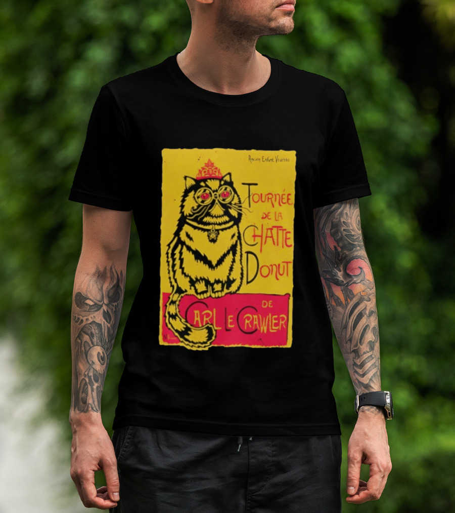 Ancien Enfant Vedette Tournee De La Chatte Donut De Carl Le Crawler Cat T-Shirt