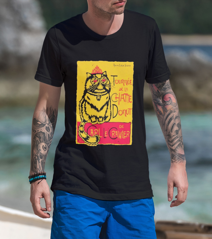 Ancien Enfant Vedette Tournee De La Chatte Donut De Carl Le Crawler Cat T-Shirt