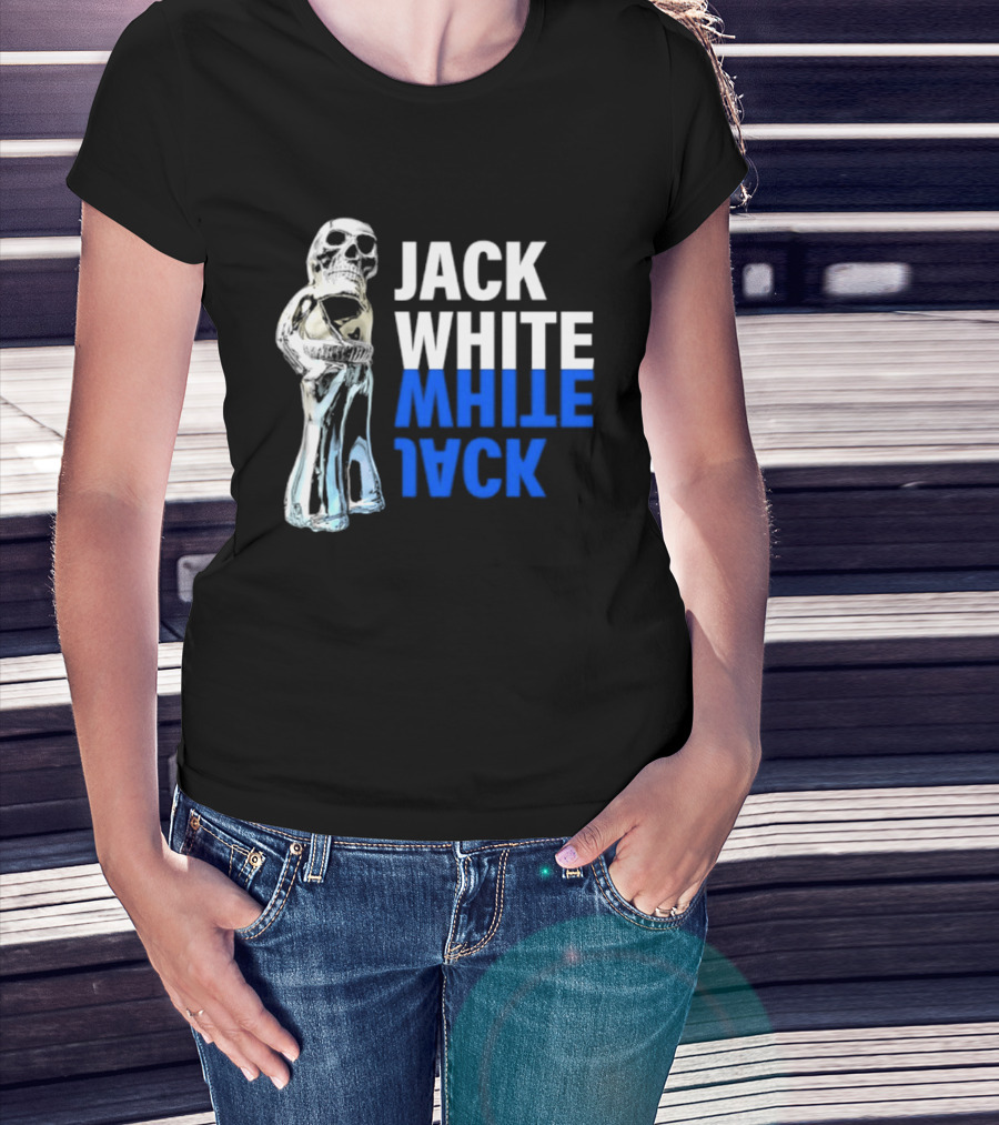 Jack White Rock Musician Skull Reflection T-Shirt