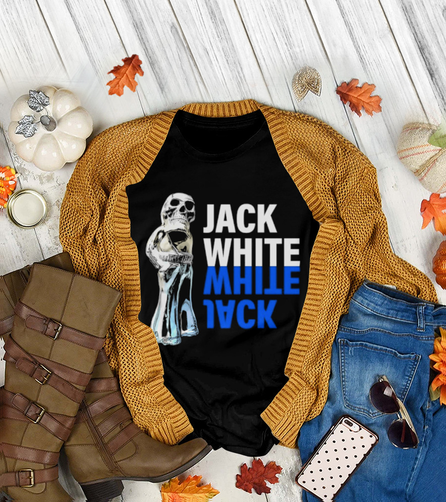 Jack White Rock Musician Skull Reflection T-Shirt