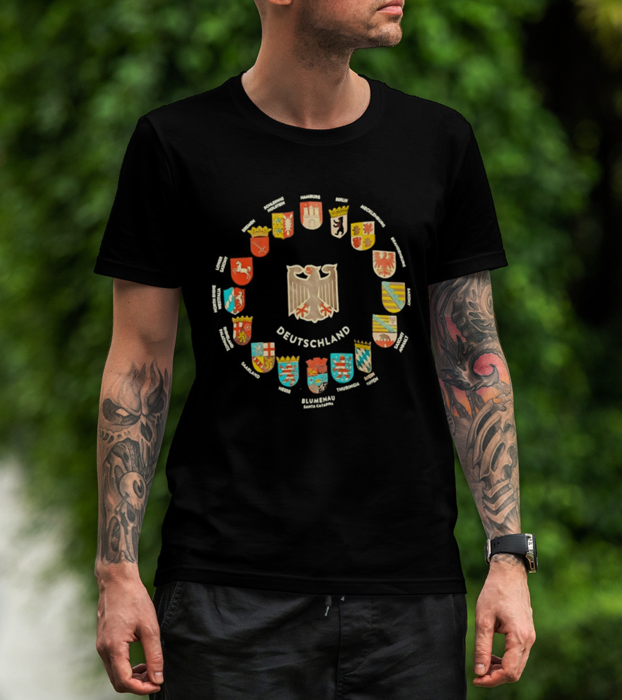 Deutschland Wappen Adler Bundesländer Kreise Bundeswappen T-Shirt