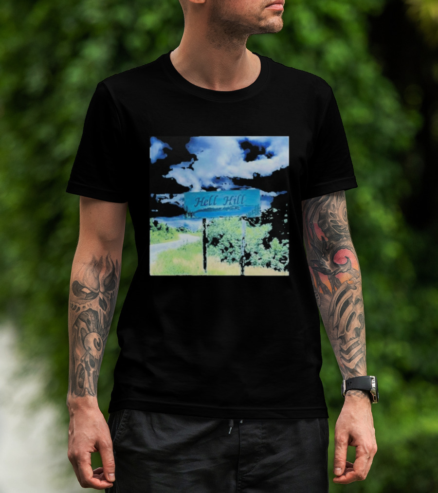 Elita Harkov Hell Hill Scenic Road Sign T-Shirt