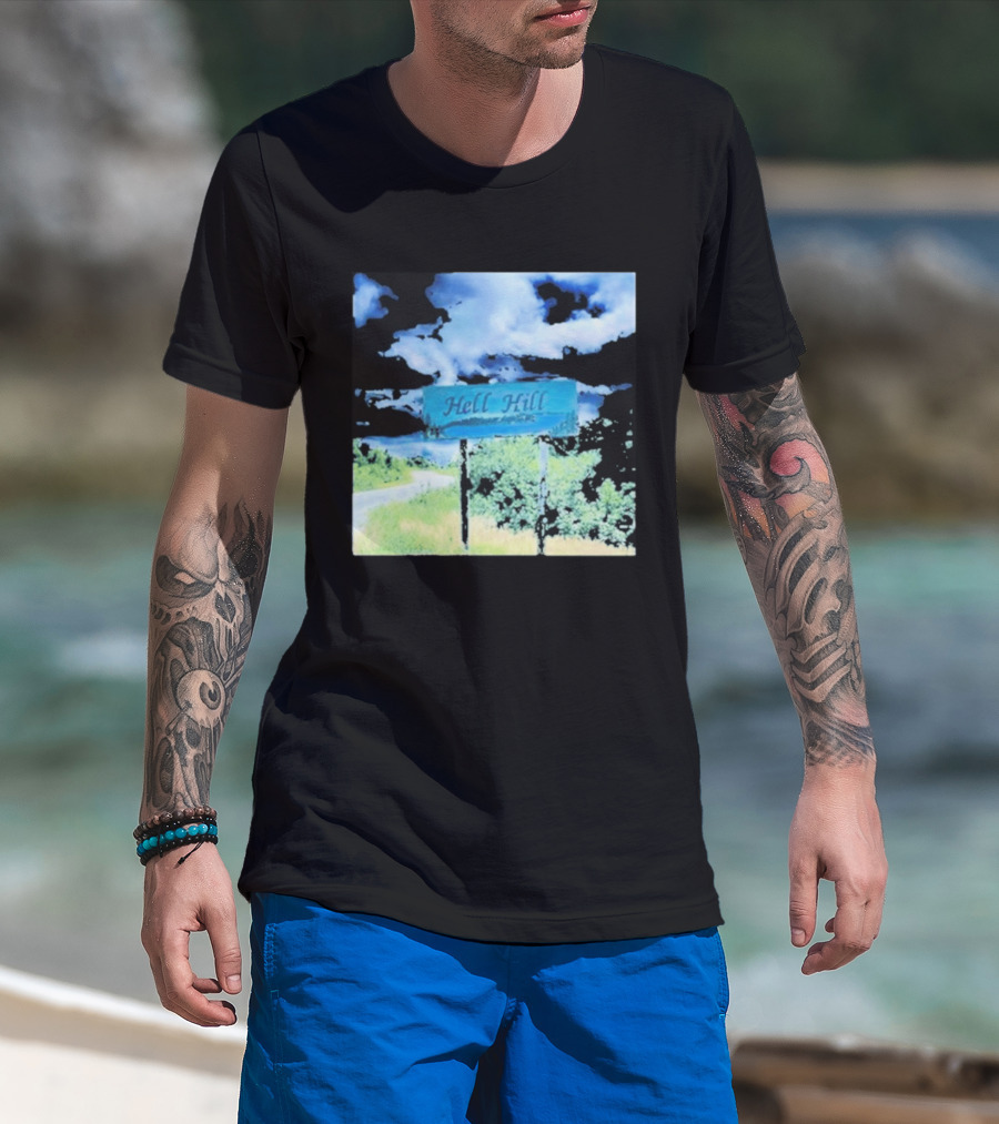 Elita Harkov Hell Hill Scenic Road Sign T-Shirt