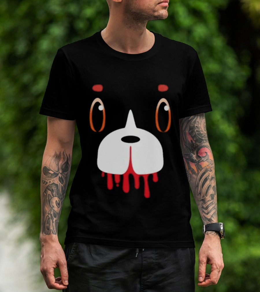 Final Space Mooncake Face Cartoon Character Dripping Red T-Shirt