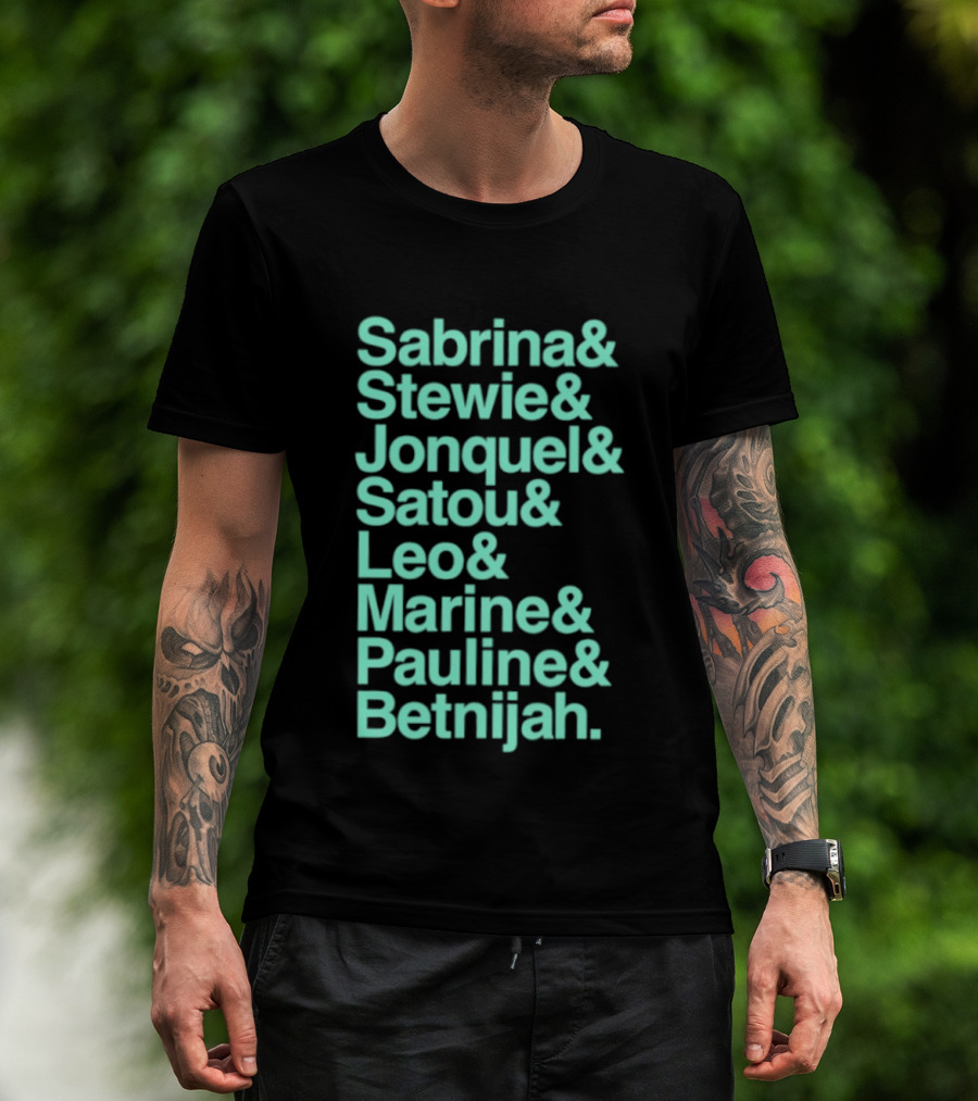 Sabrina Stewie Jonquel Satou Leo Marine Pauline Betnijah New York Liberty 2026 WNBA Players T-Shirt