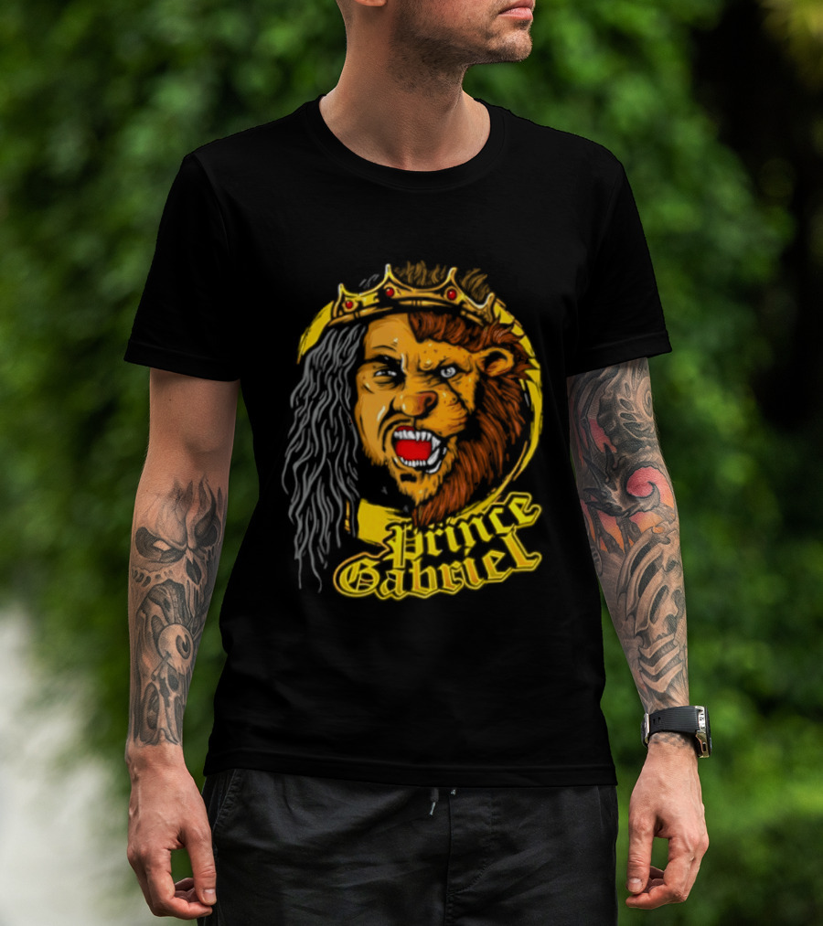 Prince Gabriel Regal Lion Face Crown Majesty T-Shirt