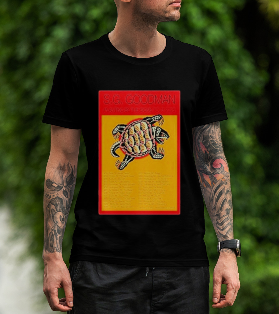 S.G. Goodman Planting By The Signs Tour 2025 Turtle Artwork And Tour Dates T-Shirt