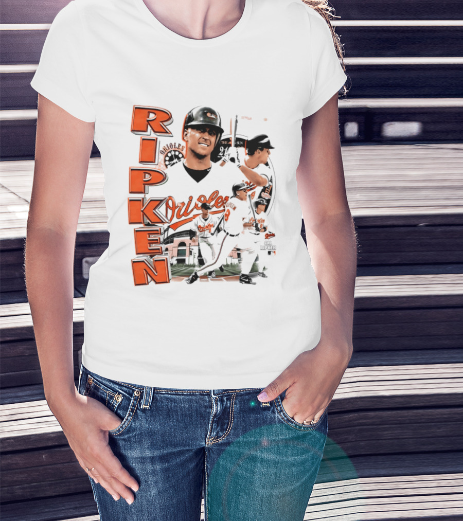 Ripken Baltimore Orioles MLB 2026 Collage Baseball Themed Fan Wear T-Shirt