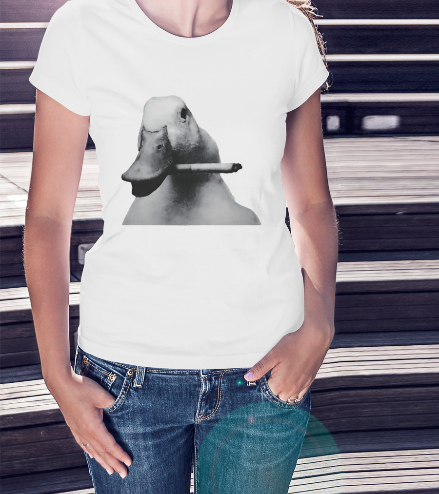 Duck With Cigarette Meme Smoking Duck Meme T-Shirt