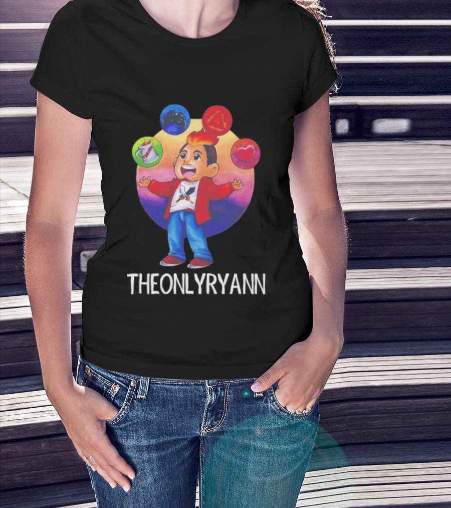 THEONLYRYANN Colorful Iconic YouTuber Gaming T-Shirt